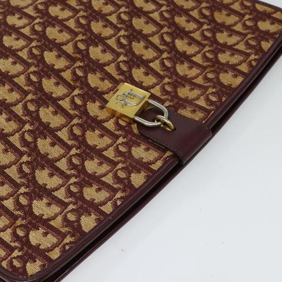 DIOR Trotter Canvas Shoulder Bag Red Gold - Picture 6 of 12